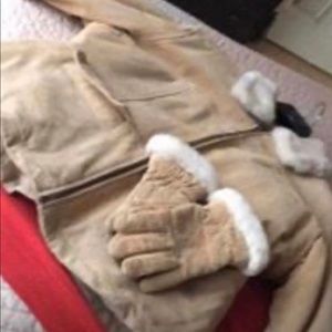 Beige Leather Jacket